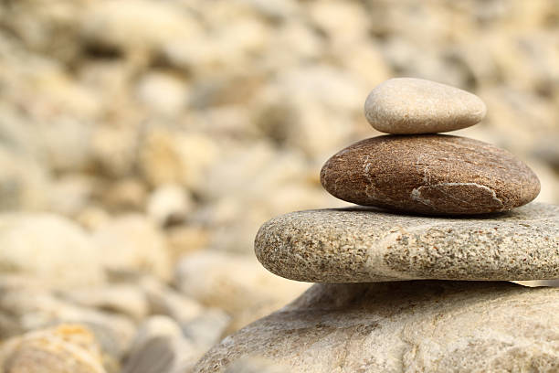 Warm basalt stones used in hot stone massage therapy
